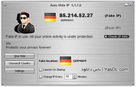 دانلود نرم افزار مخفی کردن اتوماتیک آی پی Auto Hide IP 5.2.1.8