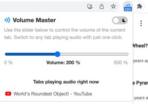 دانلود Volume Master 2.2.0 - افزونه ولوم مستر برای مرورگر گوگل کروم Volume Master2 300x211 - دانلود Volume Master 2.2.0 - افزونه ولوم مستر برای مرورگر گوگل کروم