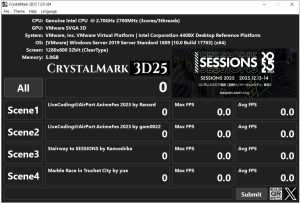 دانلود CrystalMark 3D25 1.0.0 x64 - نرم افزار بنچمارک 3 بعدی سیستم در ویندوز CrystalMark 3D251 300x203 - دانلود CrystalMark 3D25 1.0.0 x64 - نرم افزار بنچمارک 3 بعدی سیستم در ویندوز